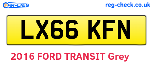 LX66KFN are the vehicle registration plates.