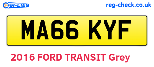 MA66KYF are the vehicle registration plates.