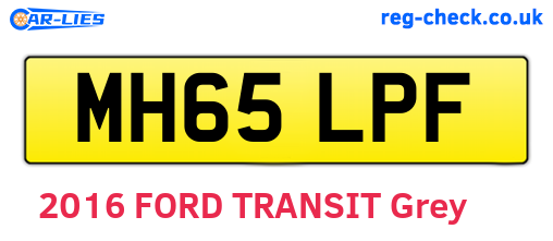 MH65LPF are the vehicle registration plates.