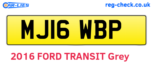 MJ16WBP are the vehicle registration plates.
