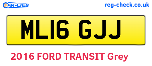ML16GJJ are the vehicle registration plates.