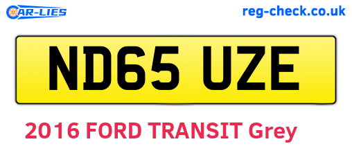 ND65UZE are the vehicle registration plates.