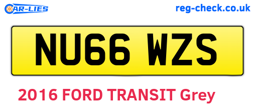 NU66WZS are the vehicle registration plates.