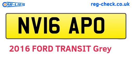 NV16APO are the vehicle registration plates.