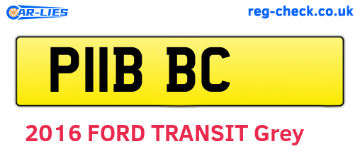 P11BBC are the vehicle registration plates.