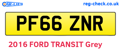 PF66ZNR are the vehicle registration plates.