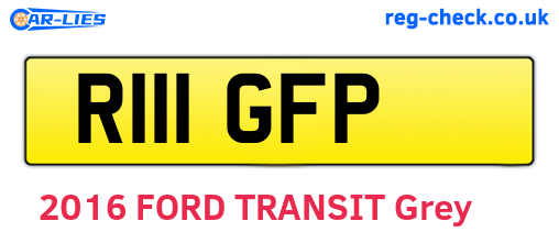 R111GFP are the vehicle registration plates.