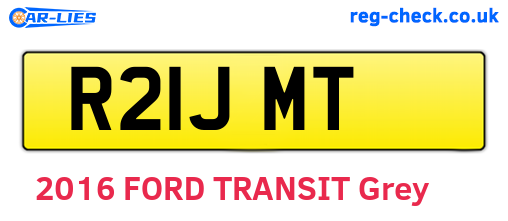 R21JMT are the vehicle registration plates.