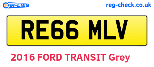 RE66MLV are the vehicle registration plates.