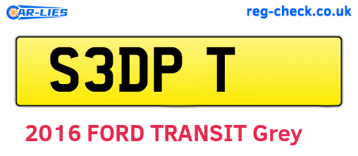 S3DPT are the vehicle registration plates.