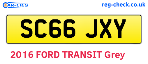 SC66JXY are the vehicle registration plates.