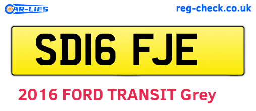 SD16FJE are the vehicle registration plates.