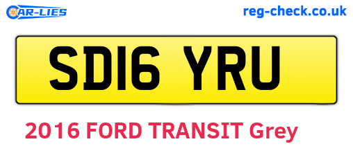 SD16YRU are the vehicle registration plates.