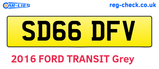 SD66DFV are the vehicle registration plates.