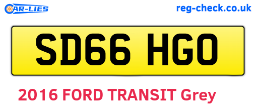 SD66HGO are the vehicle registration plates.