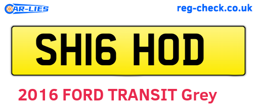 SH16HOD are the vehicle registration plates.