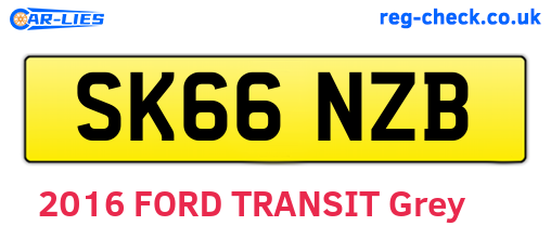 SK66NZB are the vehicle registration plates.