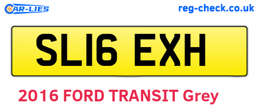 SL16EXH are the vehicle registration plates.