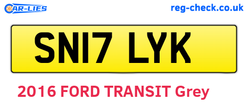 SN17LYK are the vehicle registration plates.