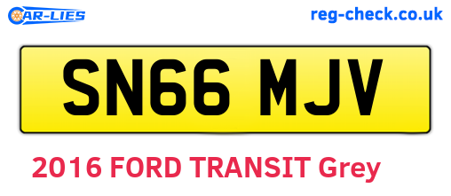 SN66MJV are the vehicle registration plates.