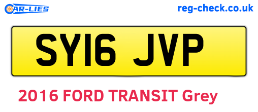 SY16JVP are the vehicle registration plates.