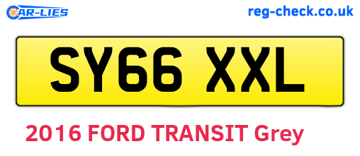 SY66XXL are the vehicle registration plates.