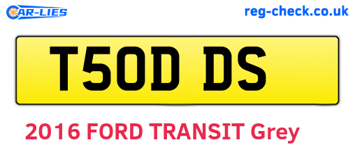 T50DDS are the vehicle registration plates.