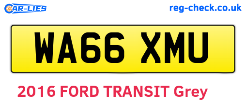 WA66XMU are the vehicle registration plates.
