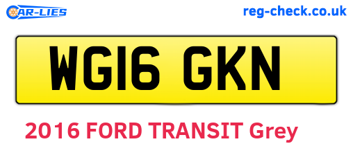 WG16GKN are the vehicle registration plates.