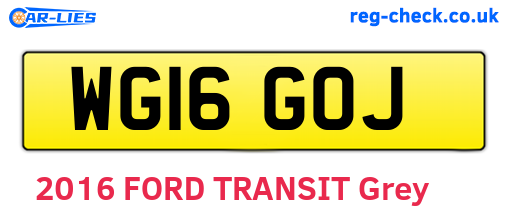WG16GOJ are the vehicle registration plates.
