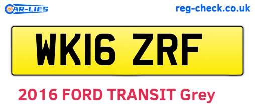 WK16ZRF are the vehicle registration plates.