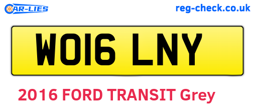WO16LNY are the vehicle registration plates.