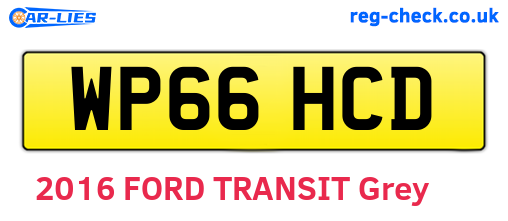 WP66HCD are the vehicle registration plates.