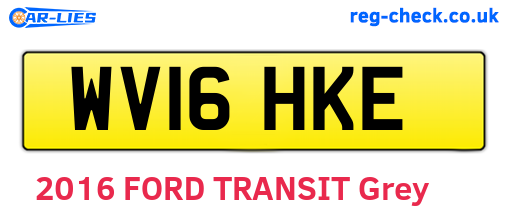 WV16HKE are the vehicle registration plates.