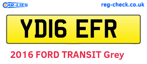 YD16EFR are the vehicle registration plates.