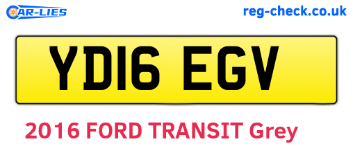 YD16EGV are the vehicle registration plates.