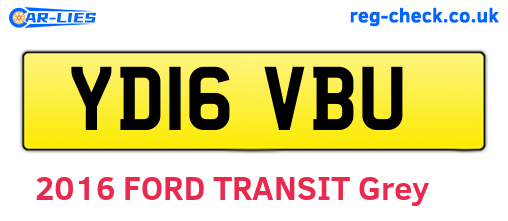YD16VBU are the vehicle registration plates.