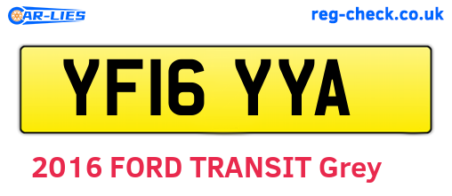 YF16YYA are the vehicle registration plates.