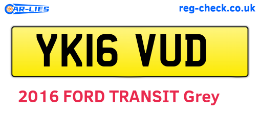 YK16VUD are the vehicle registration plates.