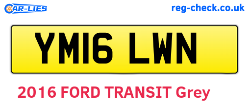 YM16LWN are the vehicle registration plates.