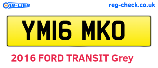 YM16MKO are the vehicle registration plates.