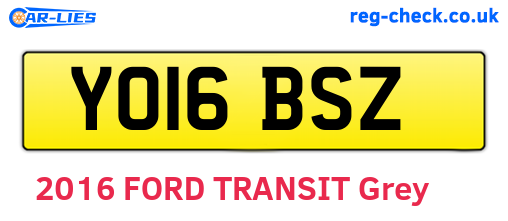 YO16BSZ are the vehicle registration plates.