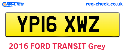 YP16XWZ are the vehicle registration plates.