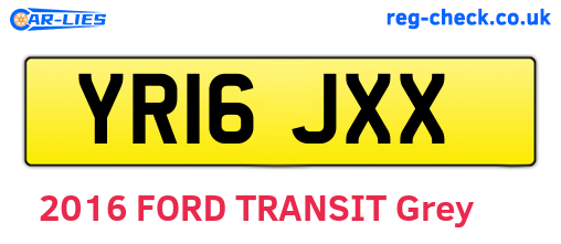 YR16JXX are the vehicle registration plates.