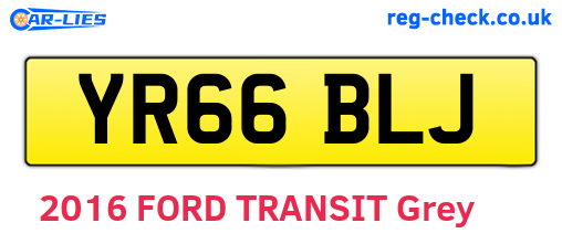 YR66BLJ are the vehicle registration plates.