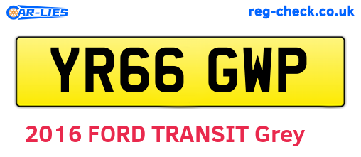 YR66GWP are the vehicle registration plates.