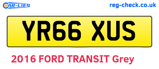 YR66XUS are the vehicle registration plates.