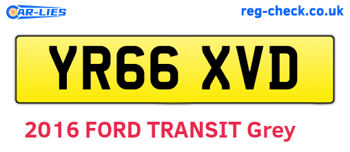 YR66XVD are the vehicle registration plates.