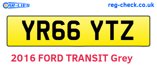 YR66YTZ are the vehicle registration plates.