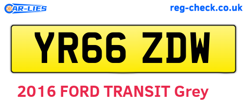 YR66ZDW are the vehicle registration plates.